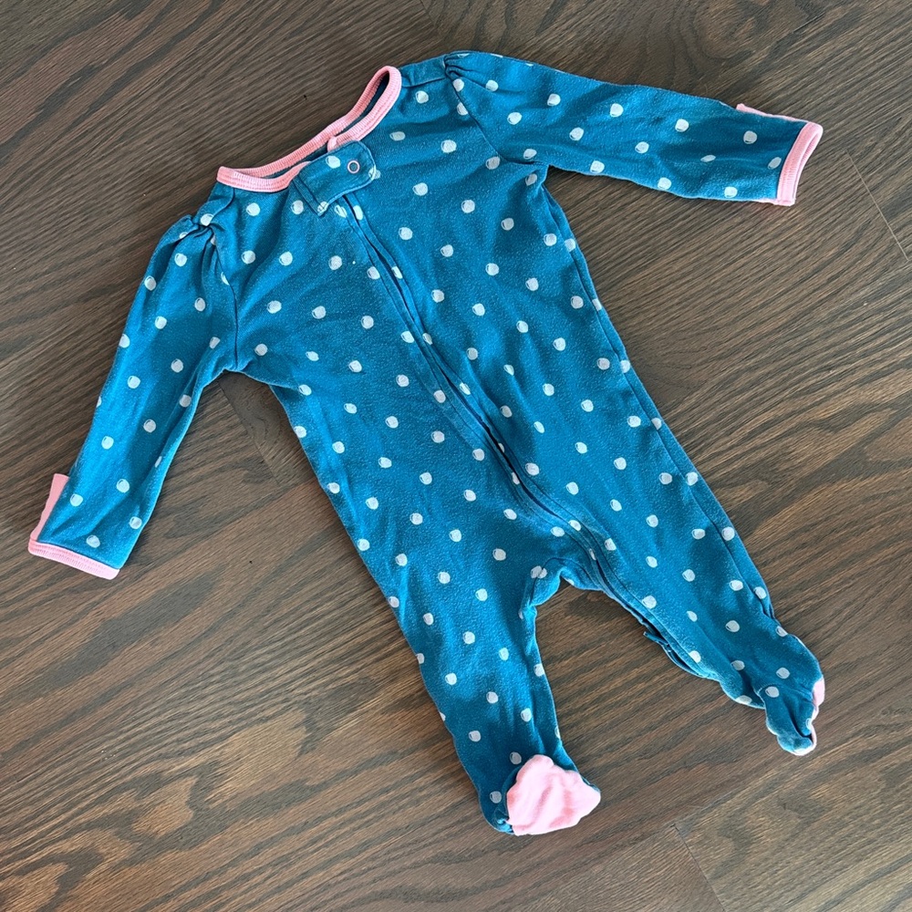 Cloud Island Blue Polka Dot One Piece | 3-6 Months